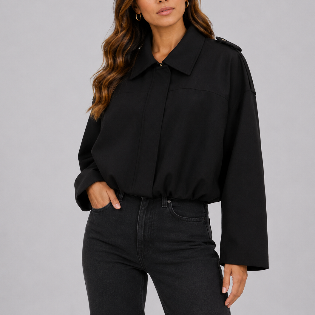 Women's Oversized Suede Bomber Coat-Loom Union